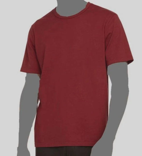 $80 Vince Men's Red Solid Garment Dye Short-Sleeve Cotton Crew T-Shirt Size M