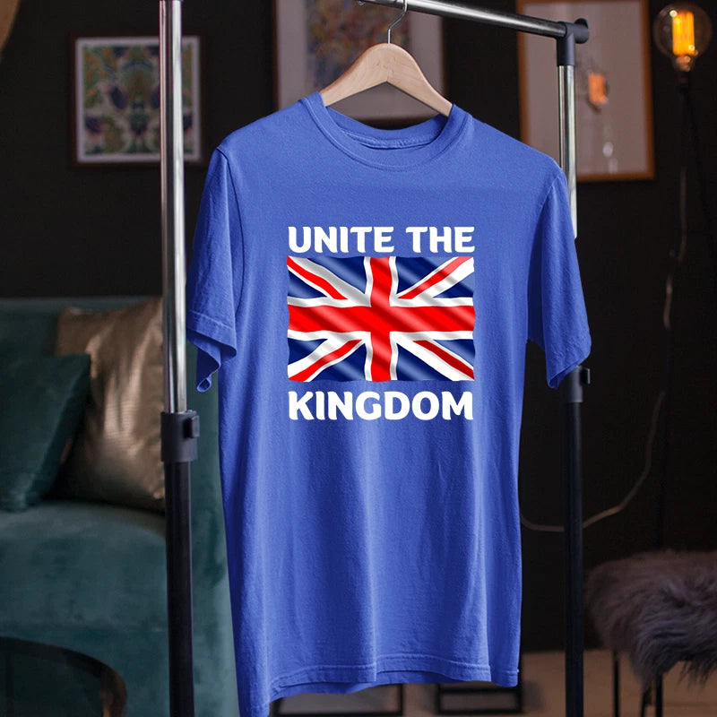 Unite The Kingdom T-Shirt British Pride UK Flag Patriotic Slogan Gift