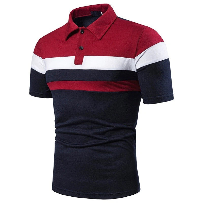 Men Shirt T-Shirt Tunic Pullover Tees Tops Collared Short Sleeve Sport Golf