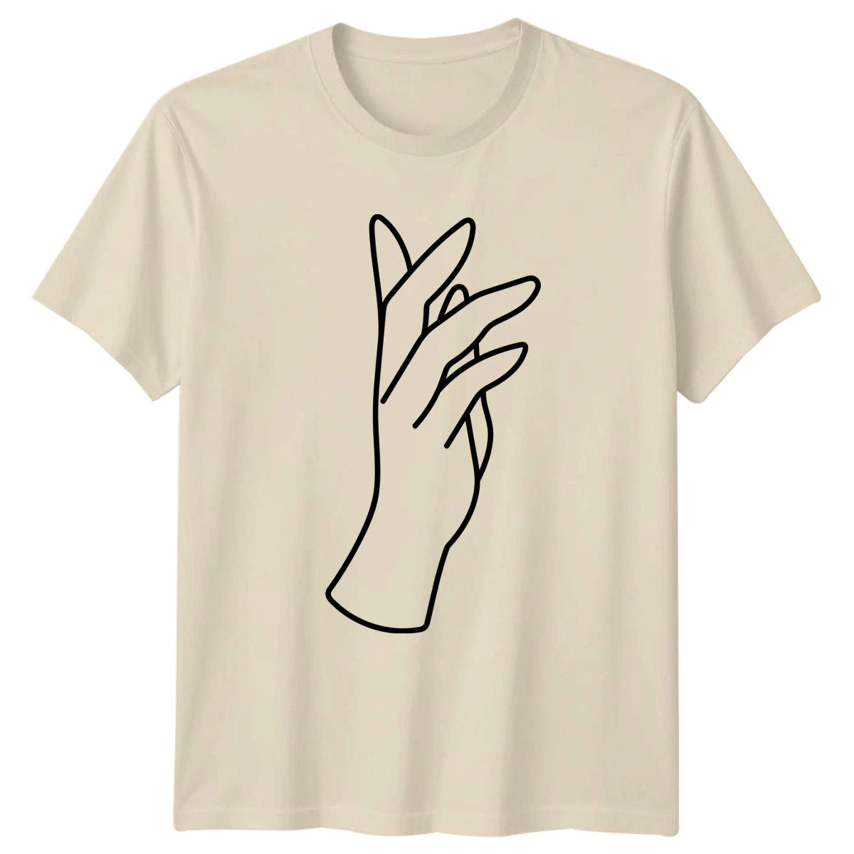 Minimalist Hand Art Gesture Outline T-Shirt Line Art Art Birthday Gift