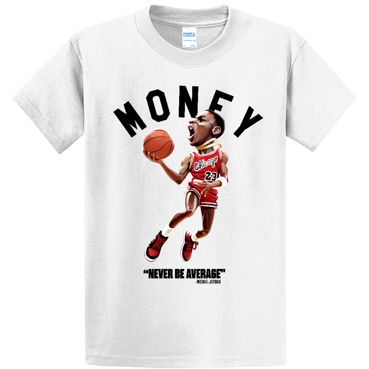 NEW STREETWEAR ON DEMAND TOONS MJ WHITE Tee Shirt SM-3XL AIR MJ 23 MADE IN USA