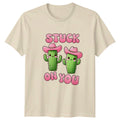 Stuck On You Cactus Cowboy T-Shirt Western Desert Cute Graphic