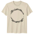 Elegant Minimalist Flower Wreath T-Shirt Botanical Wreath Floral Birthday Gift