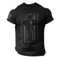 Christian Cross T-Shirt - American Flag Design, Faith-Based Patriotic Tee for Me