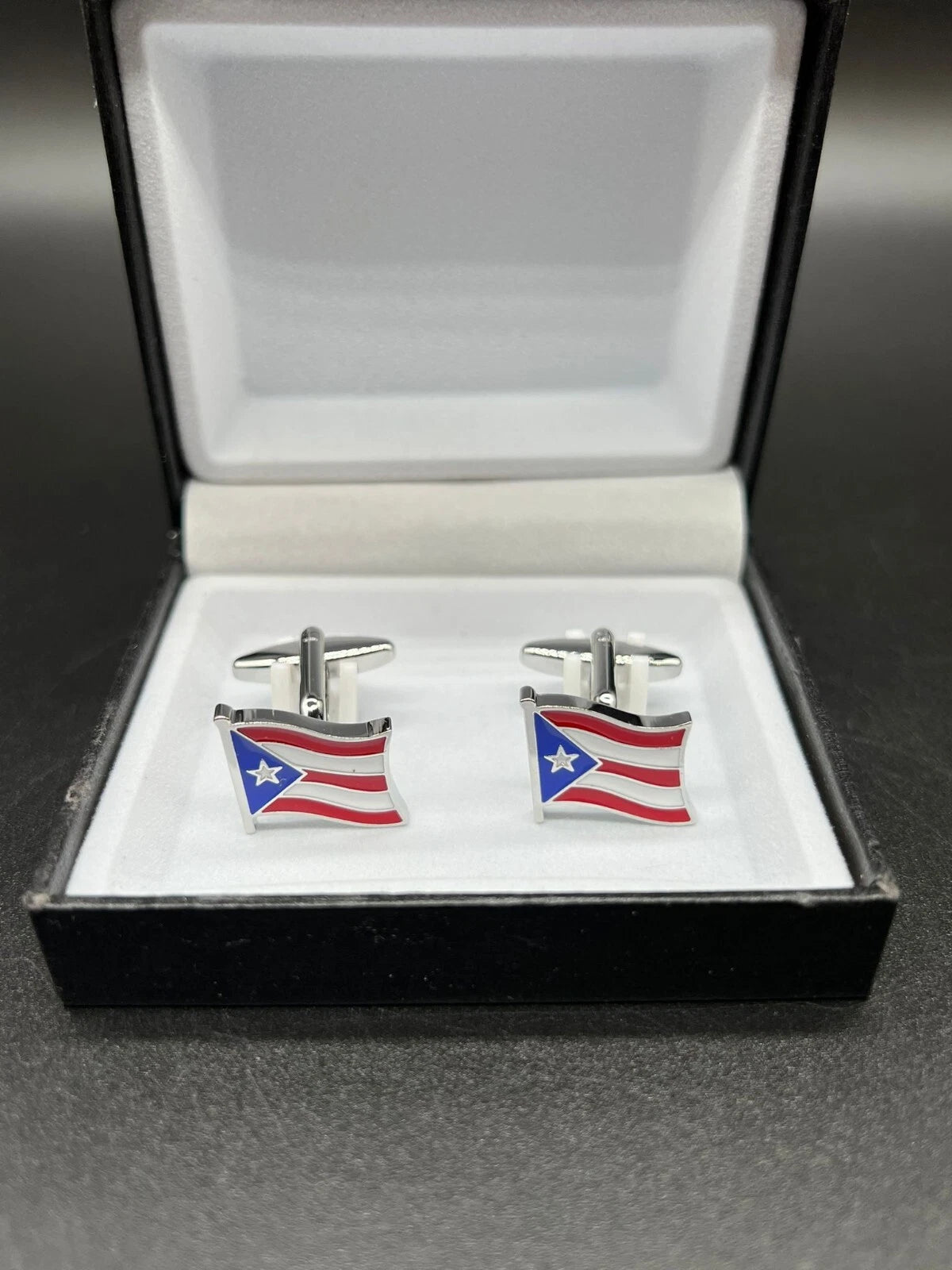 Wedding Family best men Puerto Rico Flag Cufflinks with free gift box