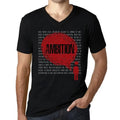 Men's Graphic T-Shirt V Neck Thoughts Ambition Eco-Friendly Limited Edition