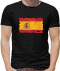 Men's Spain Grunge Flag T-Shirt - Madrid - Barcelona - Country - Travel