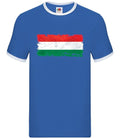 Hungry Grunge Style Flag - Contrast Men - Hungarian Budapest Travel
