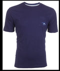 $48 TOMMY BAHAMA Embroidered Logo NAVY Relaxed Fit Short Sleeve Pocket T-shirt
