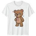 Tired Bear Holding Tiny Heart T-Shirt Valentines Humor Valentines Day
