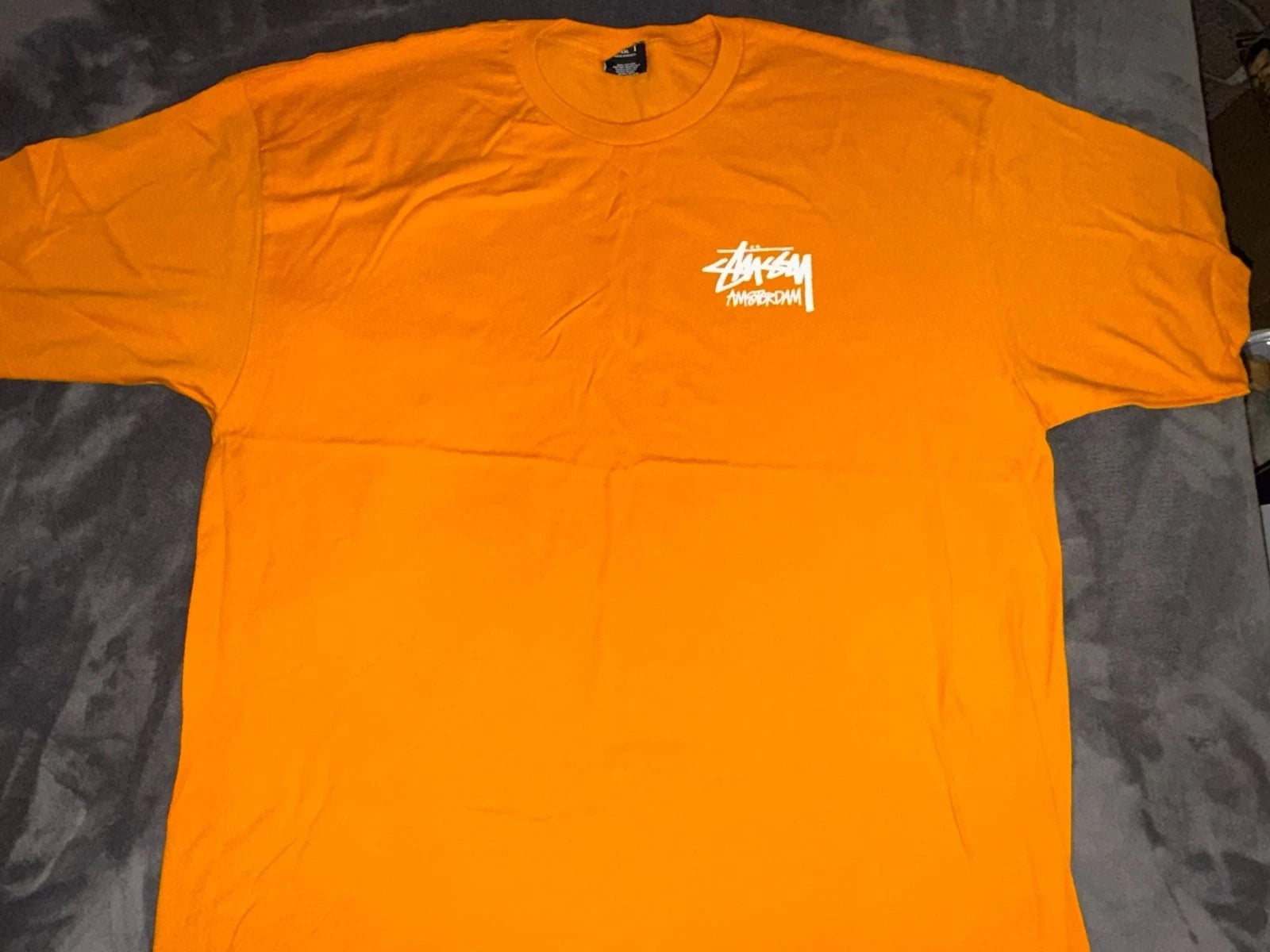 Stussy Amsterdam Chapter Graphic T-Shirt Orange XXL