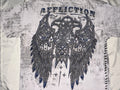 Affliction Live Fast T-Shirt Men Large Wings Cross All-Over MMA Skater ~~~L