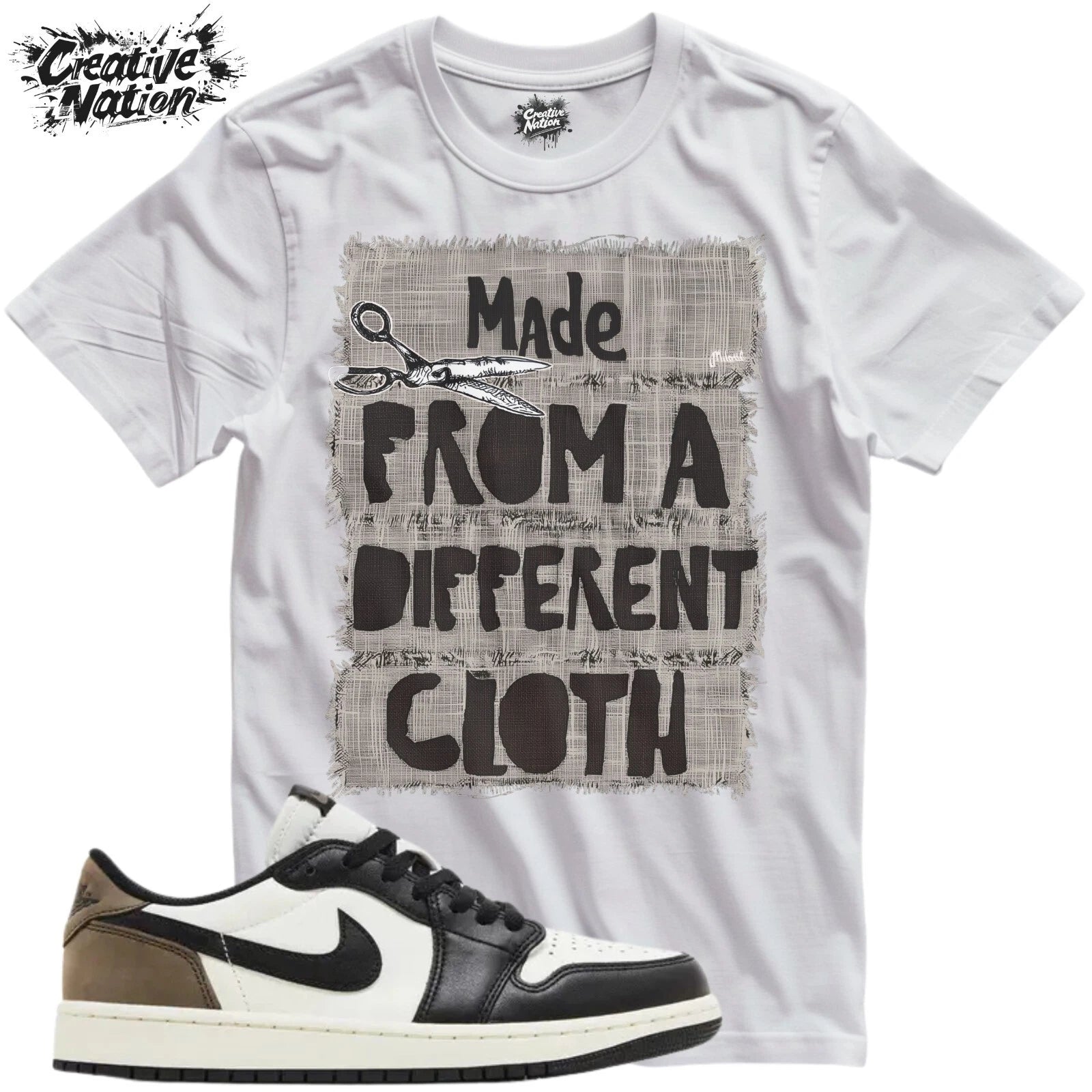 Shirt To Match 1 Low OG Mocha Unisex Tee Sneaker Shirt Gym Shirt For Sneaker Tee