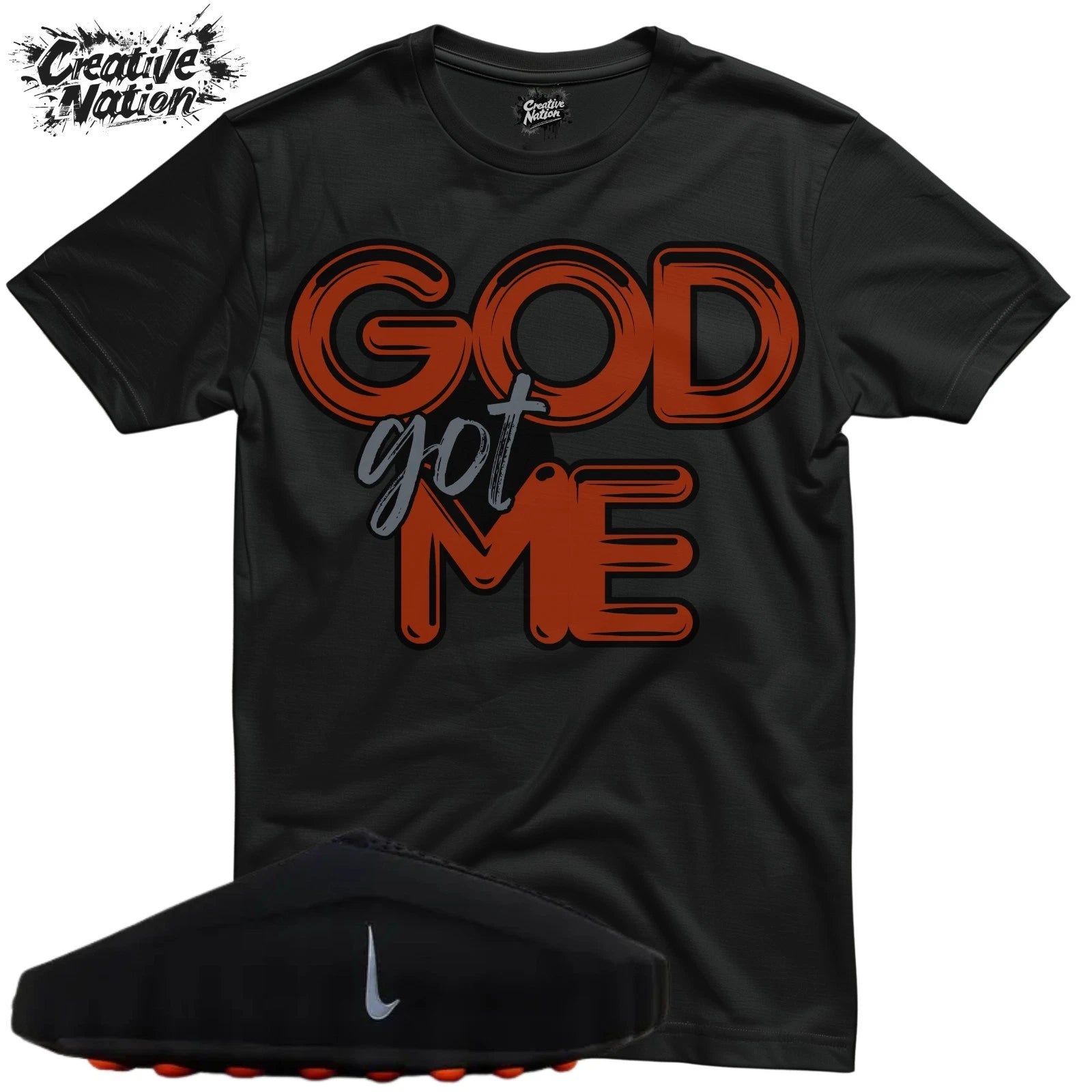 Shirt To Match Mind 001 Slide Black Chrome Unisex Tee GOD Got Me Shirt