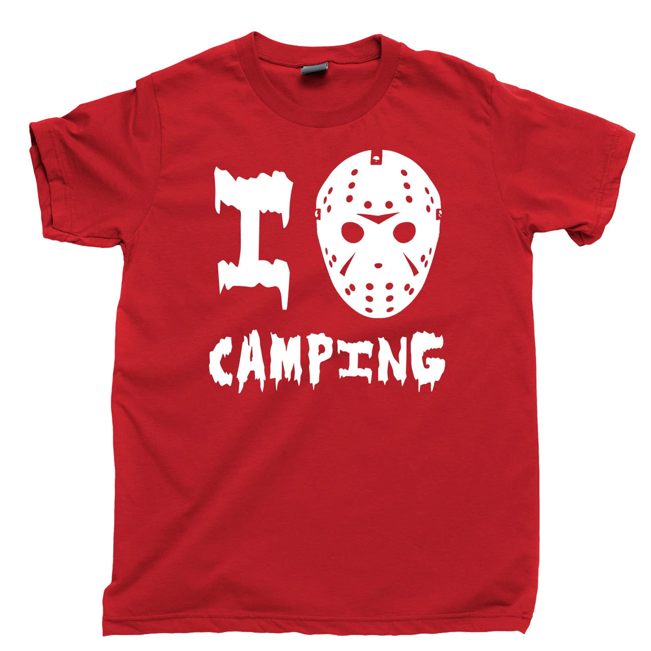 I Love Camping T Shirt Freddy vs Jason Hockey Mask Machete Camp Crystal Lake Tee