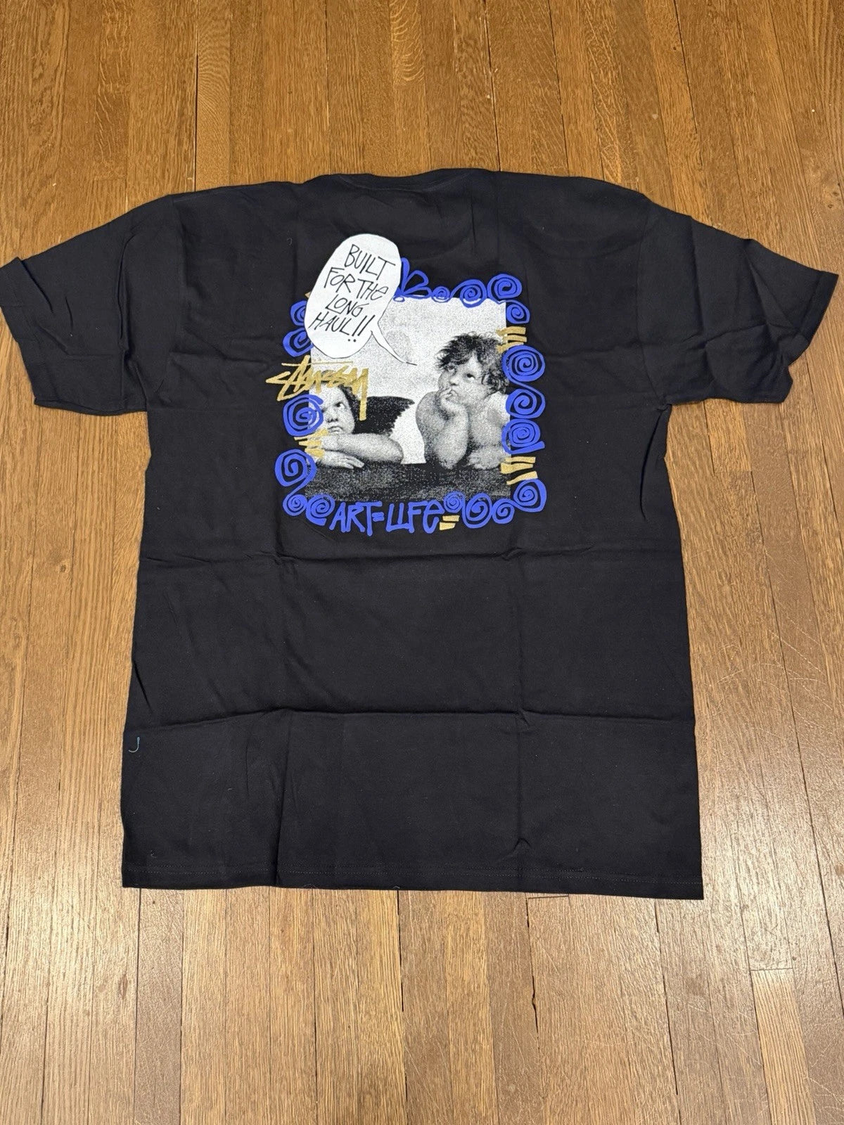 New Stussy Art is Life Large T-Shirt Black Very Rare Grail Brand DS Authentic