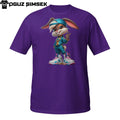 Urban Bunny Tee – Trendy Rabbit with Cap, Gold Chain and Sneakers