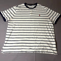 Polo Ralph Lauren Henley Shirt Mens 2XL White Cotton Striped Featherweight Mesh