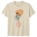 Minimalist Floral Vase T-Shirt Womens Botanical Art Birthday Gift For Her