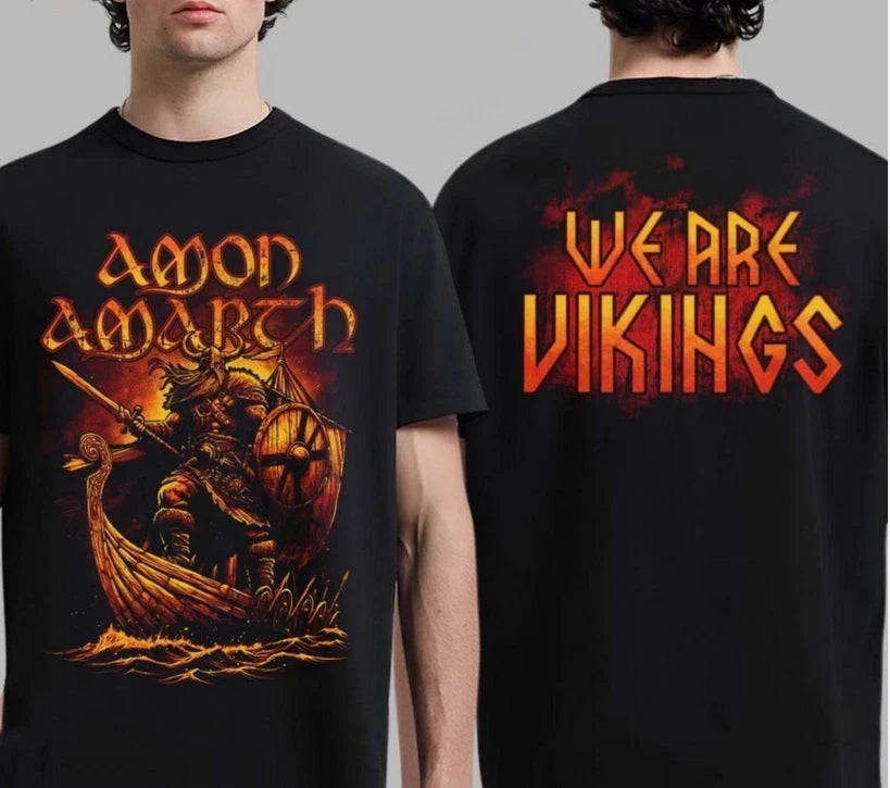 Amon Amarth We Are Vikings T-Shirt Metal Band Tee Viking Warrior Concert Shirt