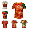 Creative Tomato Art Pattern 3D Print Women Men Short Sleeve T-shirt Casual Tee