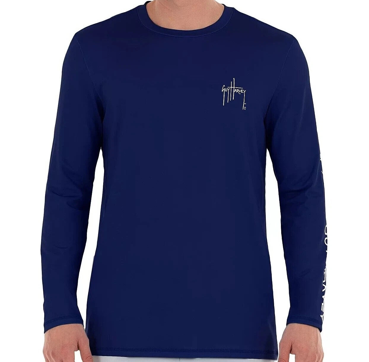 Guy Harvey Mens Crew Neck Long Sleeve Graphic T-Shirt UPF 50 Size XL-2XL