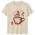 Warm Coffee Cup Abstract Minimalist T-Shirt Coffee Lover Drink Birthday Gift