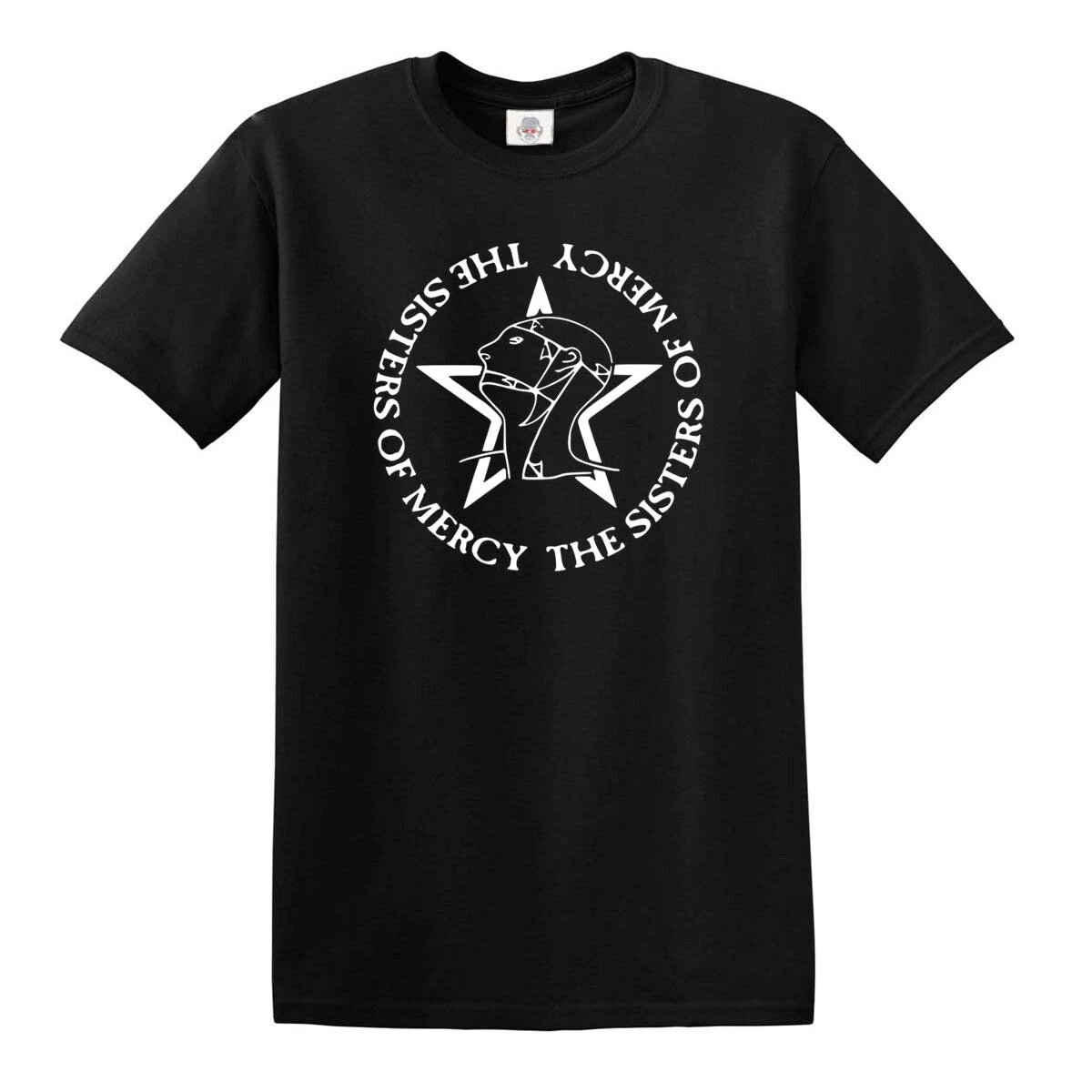 The Sisters of Mercy Logo T-Shirt The Worlds End Simon Pegg Retro 80s Rock Goth