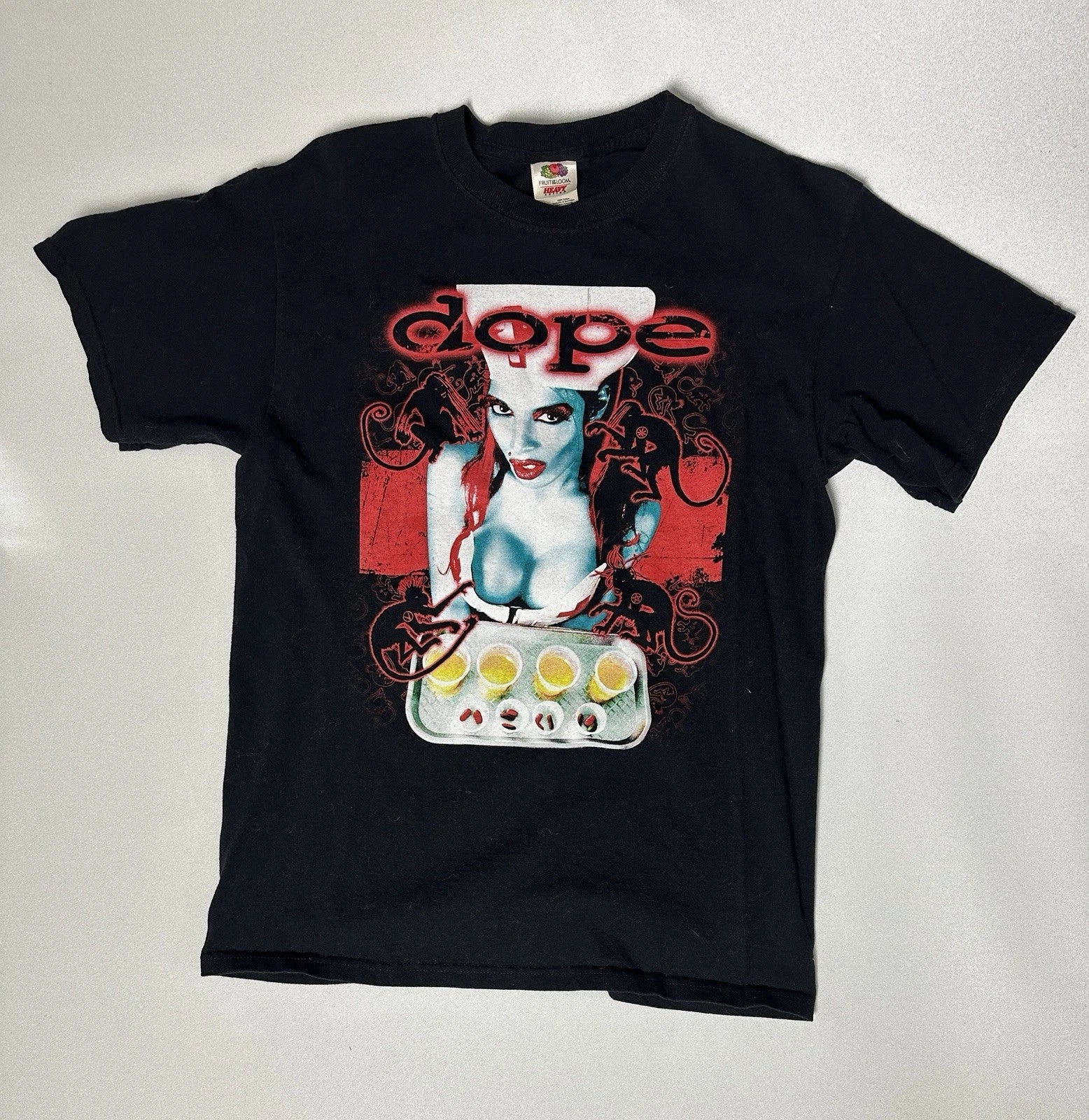 Dope Band T Shirt Mens M Love To Hate You Nu Metal Y2K Fruit Loom