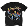 Jimi Hendrix T-Shirt Script Circle Band New Black Official