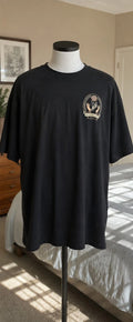Mens 3XL Black Graphic T-Shirt Skeleton Hand Rose Gothic Streetwear Tee NWOT