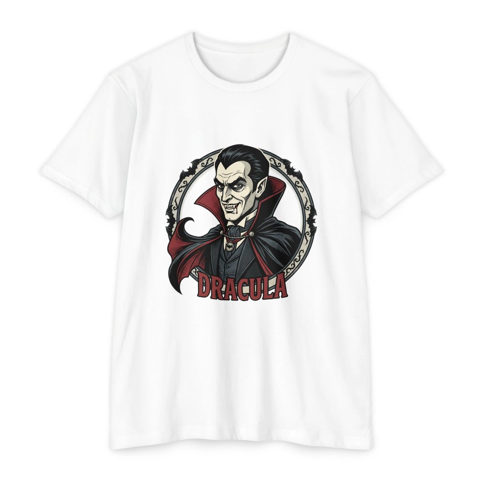 Dracula Vampire Portrait T-shirt | Gothic Halloween Tee