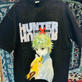 Killua Zoldyck Graphic T-Shirt XL Black Anime Tee Vintage Style