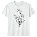 Eucalyptus Leaves Botanical Minimalist Drawing T-Shirt Eucalyptus Nature