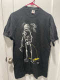 Vintage 1994 Skeleton Grunge Shirt Fashion Victim Made In USA Size L
