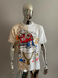 Finest Thread Luxury Goods From New York White Graphic T Shirt Size L