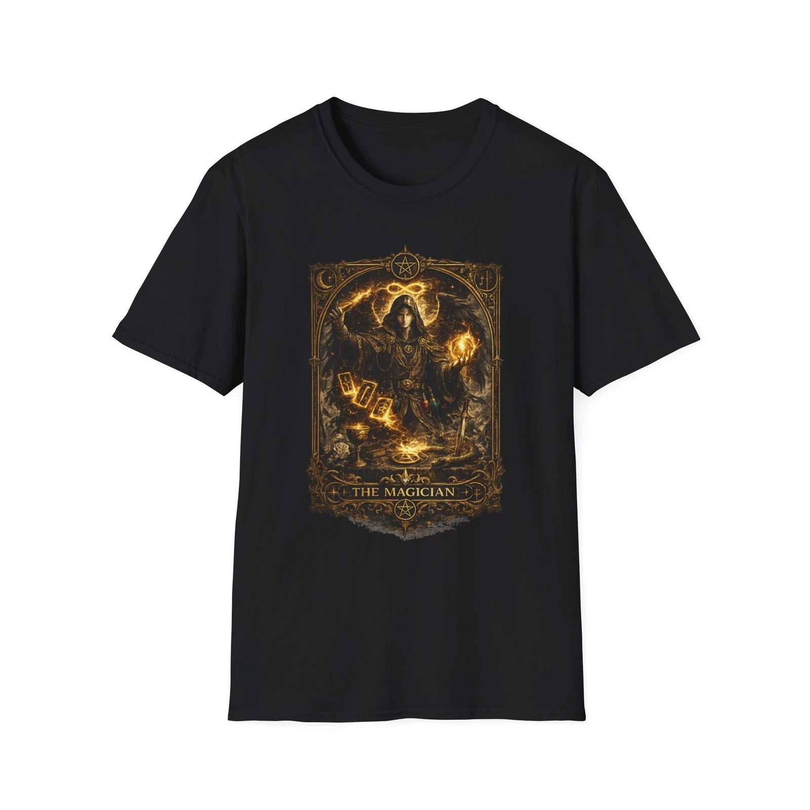 The Magician Tarot T Shirt Occult Gothic Card Graphic Tee
