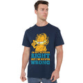Garfield Never Wrong T-Shirt S-5XL, Navy