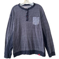 MBX Denim Wear Henley Shirt XL Long Sleeve Streetwear Minimalist Normcore Casual
