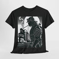 Modern Samurai Smoking a Cigarette,Heavy Cotton Tee , Unique Gift,