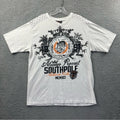 Vtg Southpole V Neck Short Sleeve T Shirt Graphic White Grunge Skater Y2K M XL