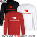 DoorDash Long Sleeve T-Shirt Food Delivery Driver Door Dash Service BWR01