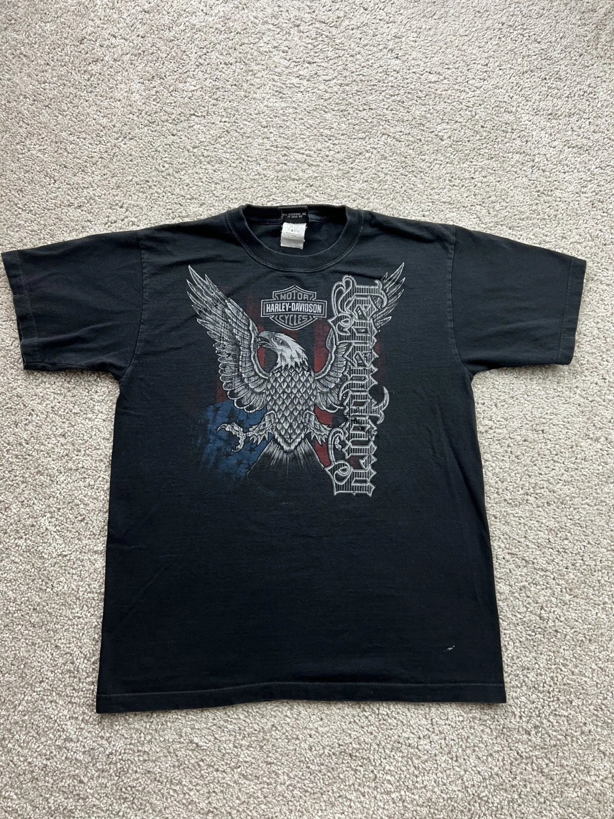 Y2K Harley-Davidson T-shirt Men's Large Black Eagle South Carolina Grunge USA