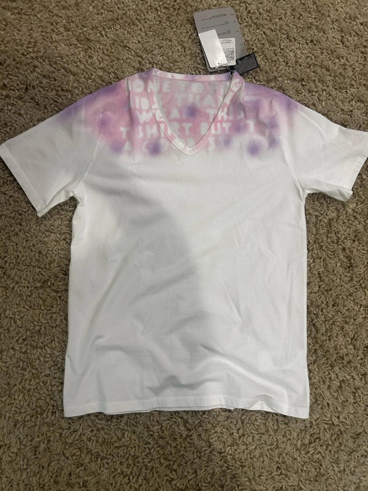 Maison Martin Margiela Aids Awareness T-Shirt Large Purple White New