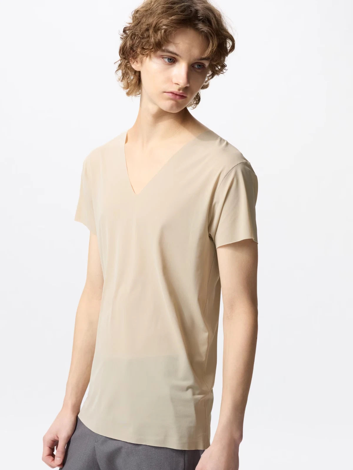 UNIQLO AIRism Mesh Anti-Odor V-Neck T-Shirt S-4XL White/Black/Beige 464308 NWT