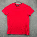 Polo Ralph Lauren Mens Red Short Sleeve Crew Neck T-Shirt Small Pony Logo