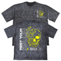 Rest Your Brain Unisex Mens Carbon Grey 240gsm French Terry Acid Wash T-Shirt