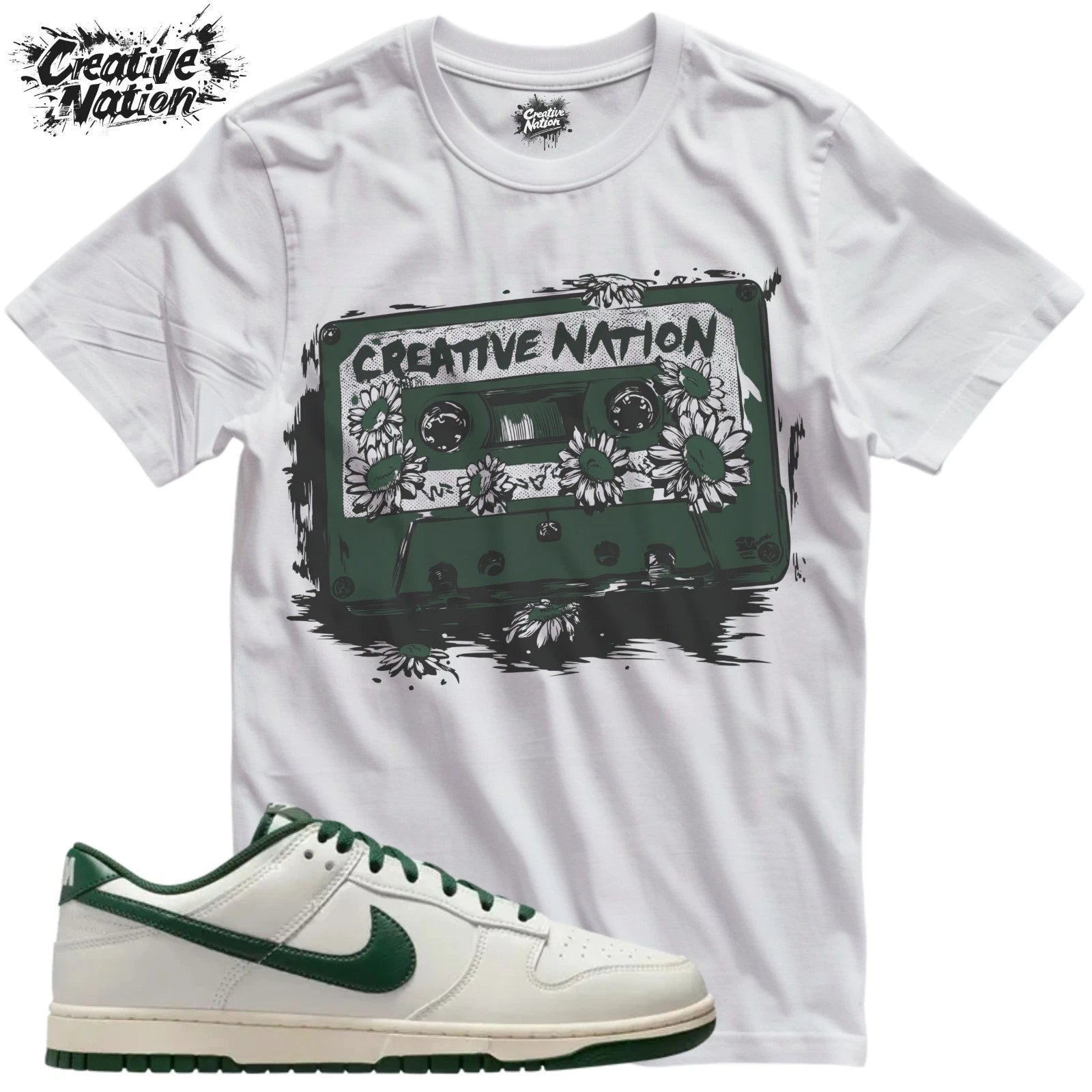 Shirt To Match Dunk Low Retro Sail Fir Unisex Tee Cassette Tape Shirt