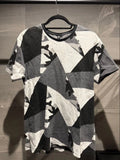 wjk Men's L Black & Gray Patterned T-Shirt