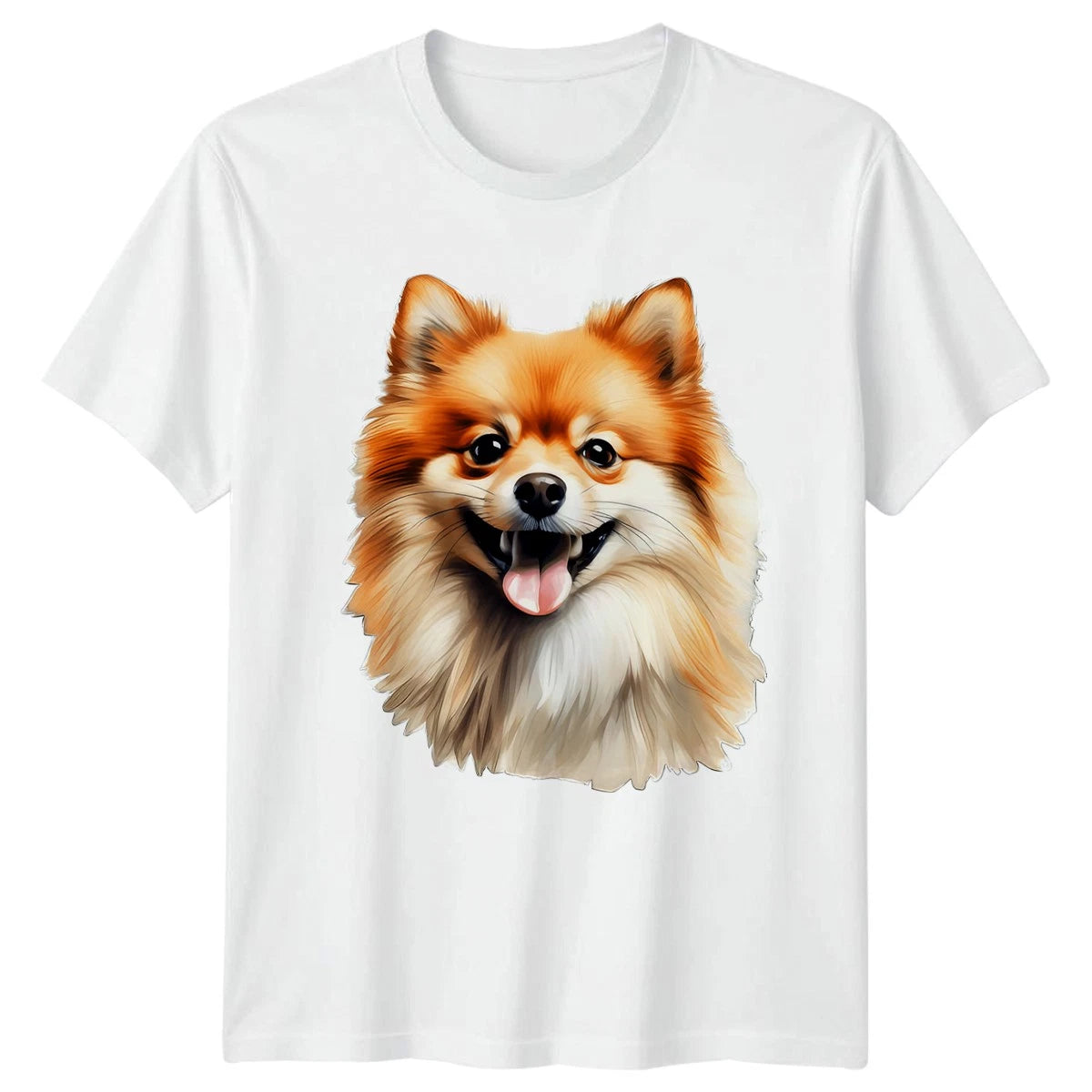 Cute Pomeranian Portrait T-Shirt Pomeranian Dogs Birthday Gift For Him And Her